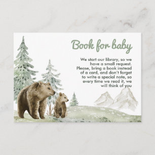D'accompagnement Petite carte de baby shower de forêt d'ours-bébé s