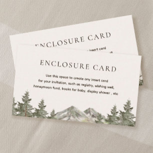 D'accompagnement Pine Tree Mountain Woodland Party Carte de clôture