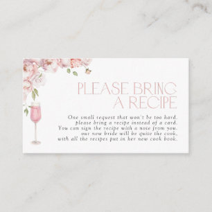 D'accompagnement Pink Floral Apportez Une Carte De Boîtier Recette 
