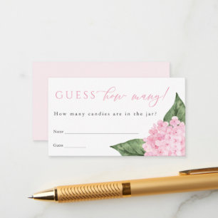 D'accompagnement Pink Hydrangea Devine Combien De Carte De Jeu De D