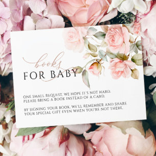 D'accompagnement Pink Rose & Greenery Feuille Livres Demande Carte