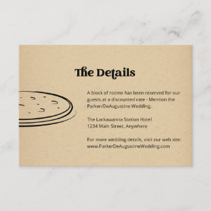 D'accompagnement Pizza Mariage Informations Détails Carte de boîtie