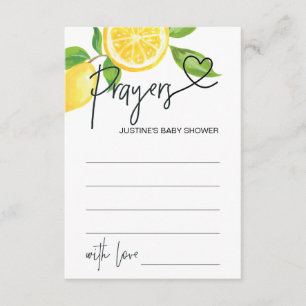 D'accompagnement Prières Pour Carte De Souhait Baby shower Citrons