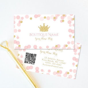 D'accompagnement Princess Pink Gold Parties scintillant Carte de vi