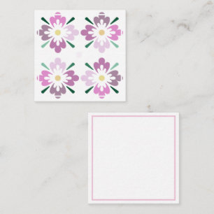 D'accompagnement Quatre formes florales roses Carte de boîtier