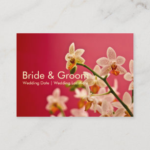 D'accompagnement Red Orchid ・ Carte de visite du site Web Mariage