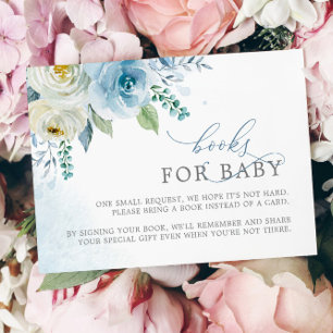 D'accompagnement Rose Dusty Blue Flowers Livres Demande Carte