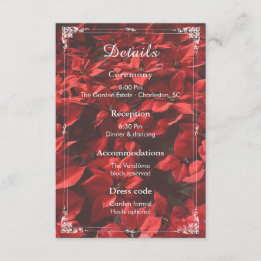 D'accompagnement Rose Romantique | Détails Floraux Carte de Mariage