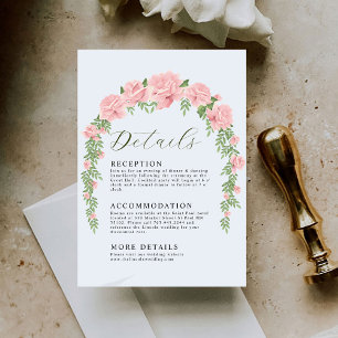 D'accompagnement Rosy Blush Mariage Détails Carte de boîtier