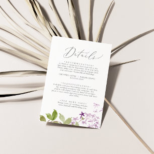 D'accompagnement Rustic Lilac Détails du Mariage Carte de boîtier