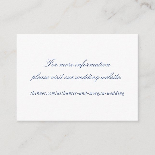 D'accompagnement Simple Elégant Mariage Site Web Insérer une carte (Devant)