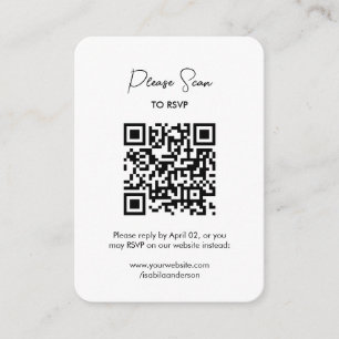 D'accompagnement Simple moderne RSVP avec carte de boîtier de code