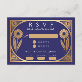 D'accompagnement SOLARA II : Carte RSVP de mariage