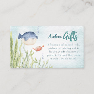 D'accompagnement Sous la carte Baby shower de note-cadeau de mer