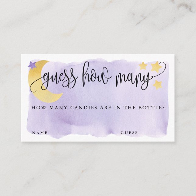 D'accompagnement Sur la Lune, Pourpre Devinez combien de carte de j (Devant)