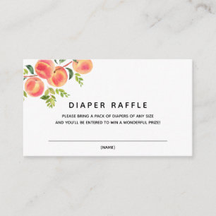 D'accompagnement Sweet Little Peach Diaper Raffle insert carte