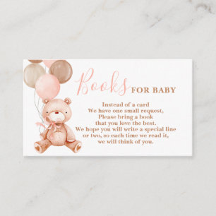 D'accompagnement Teddy Bear Girl Apportez une carte de livre