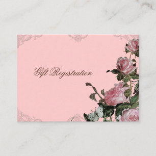 D'accompagnement Trellis Rose Vintage - Carte d'inscription