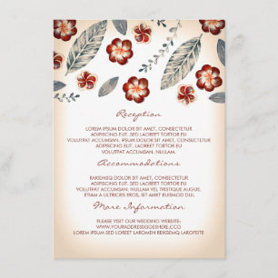D'accompagnement Tropical Beach Wedding Information Carte d'invité