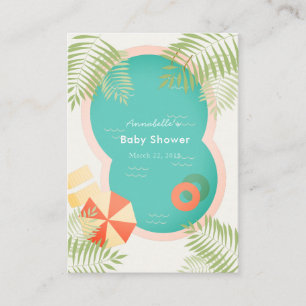 D'accompagnement Tropical Pool Party Aloha Baby shower carte consei