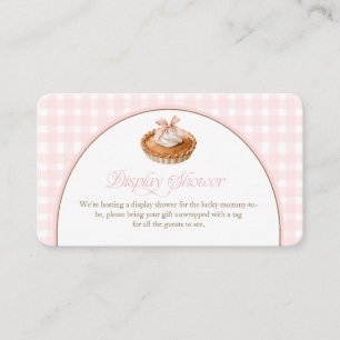 D'accompagnement Une petite carte de douche d'affichage en gingham 