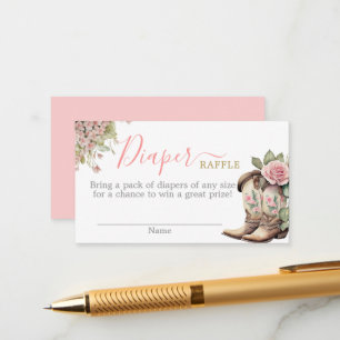 D'accompagnement Une petite fille Baby shower fille carte de raffle