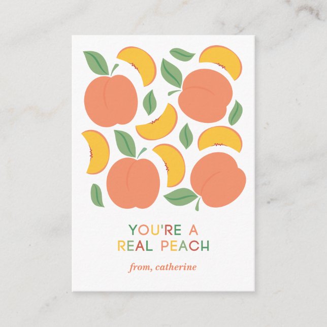 D'accompagnement Vous êtes une carte Valentine de classe Peach (Devant)