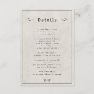 D'accompagnement Western longhorn carte de détails mariage