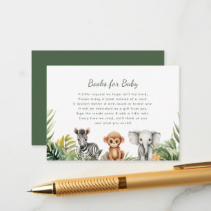 D'accompagnement Wild One Safari Baby shower Livres pour carte bébé