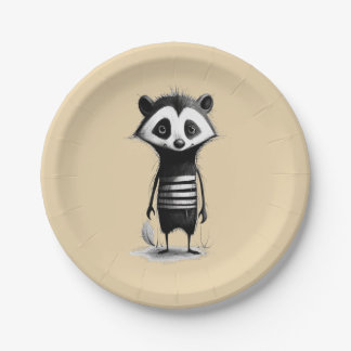 Dachs badger paper plate