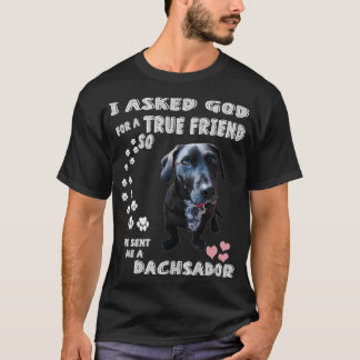 Dachsador Dog Lover, Dachshund Lab Mom Dad, Cute D T-Shirt