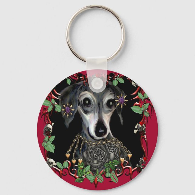 Dachshound Weiner Dog Keychain (Front)