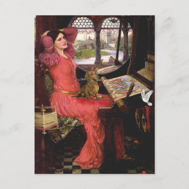 Dachshund 1 - Lady of Shalotte Postcard (Front)