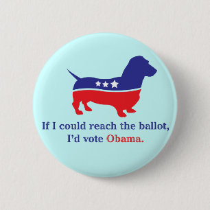Dachshund 4 Obama 2 Inch Round Button