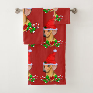 Dachshund à Noël à Santa Hat