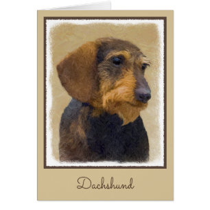 Dachshund (À poils durs) Peinture Chien Art origin