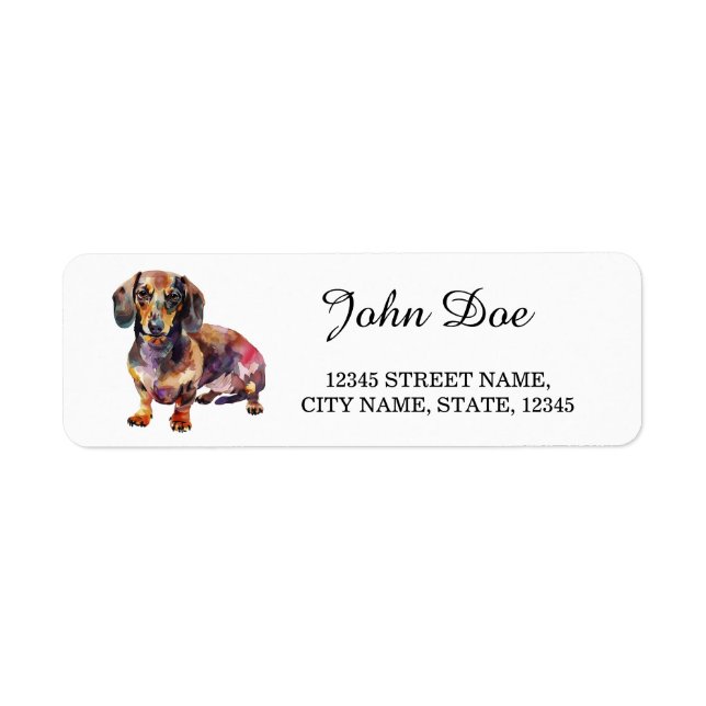 Dachshund Adresse de retour (Devant)