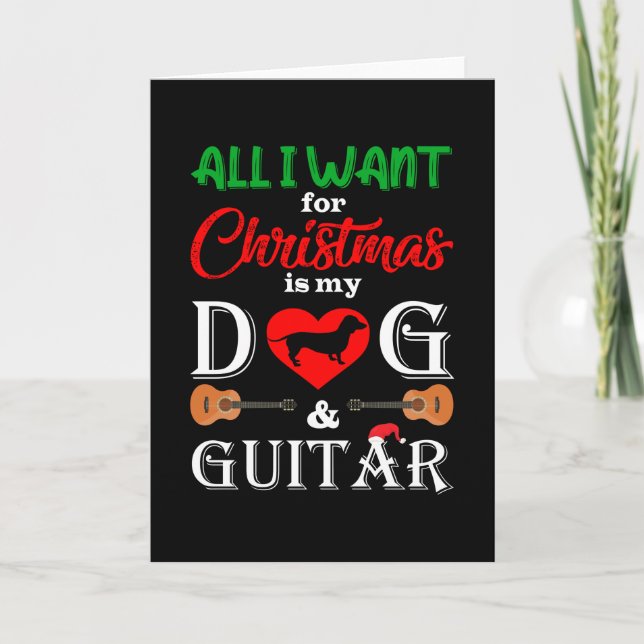 dachshund all i want for christmas is my card (Front)