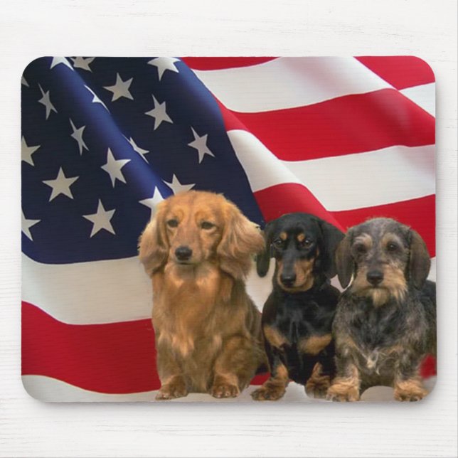 Dachshund America Mousepad (Front)