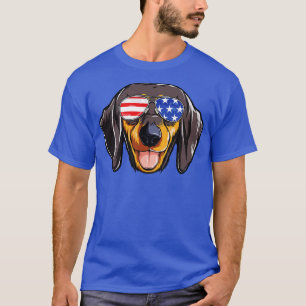 Dachshund American Sunglasses 4th of July Dog Pupp T-Shirt