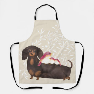 Dachshund and Birds Family Apron