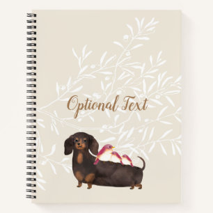 Dachshund and Birds Family Notebook