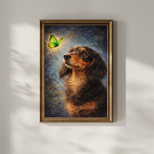 Dachshund and Butterfly Poster (Creator Uploaded)