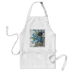 Dachshund and Forget-Me-Nots Standard Apron
