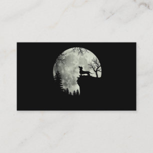 Dachshund And Moon Halloween Business Card