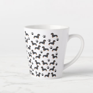 Dachshund and Paw Print Pattern Mug
