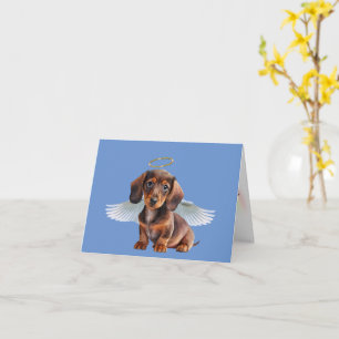Dachshund Angel Loss of Pet Card