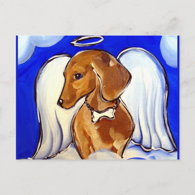 dachshund angel postcard (Front)