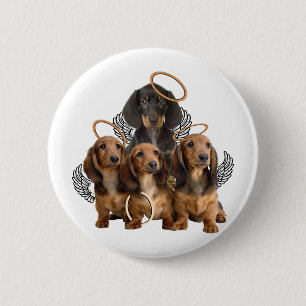 Dachshund angels 2 inch round button