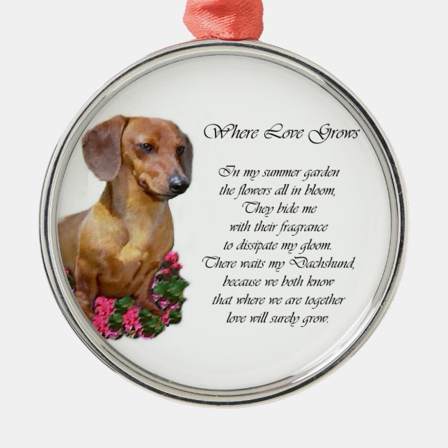 Dachshund Art Gifts Metal Ornament (Front)